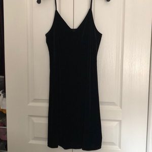 Velvet slip dress